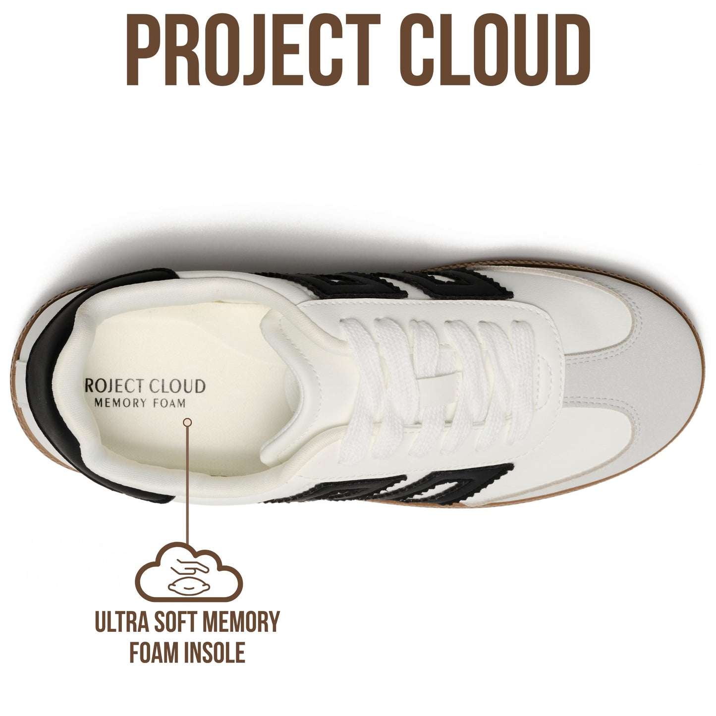 Project Cloud Sneakers for Women 2026 - Breathable Womens Shoes Memory Foam Insole Casual Sneakers Non Slip Womens Sneakers - Breathable Lightweight Walking Shoes (Brita)