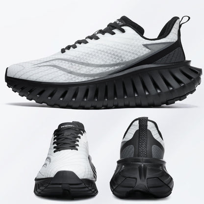 Men's Walking Running Shoes Lightweight Hollow Outsole for Shock Absorption High Rebounce Soft Insole Breathable Mesh Upper Non-Slip Sneakers for Jogging Gym Walking Athletic Workout