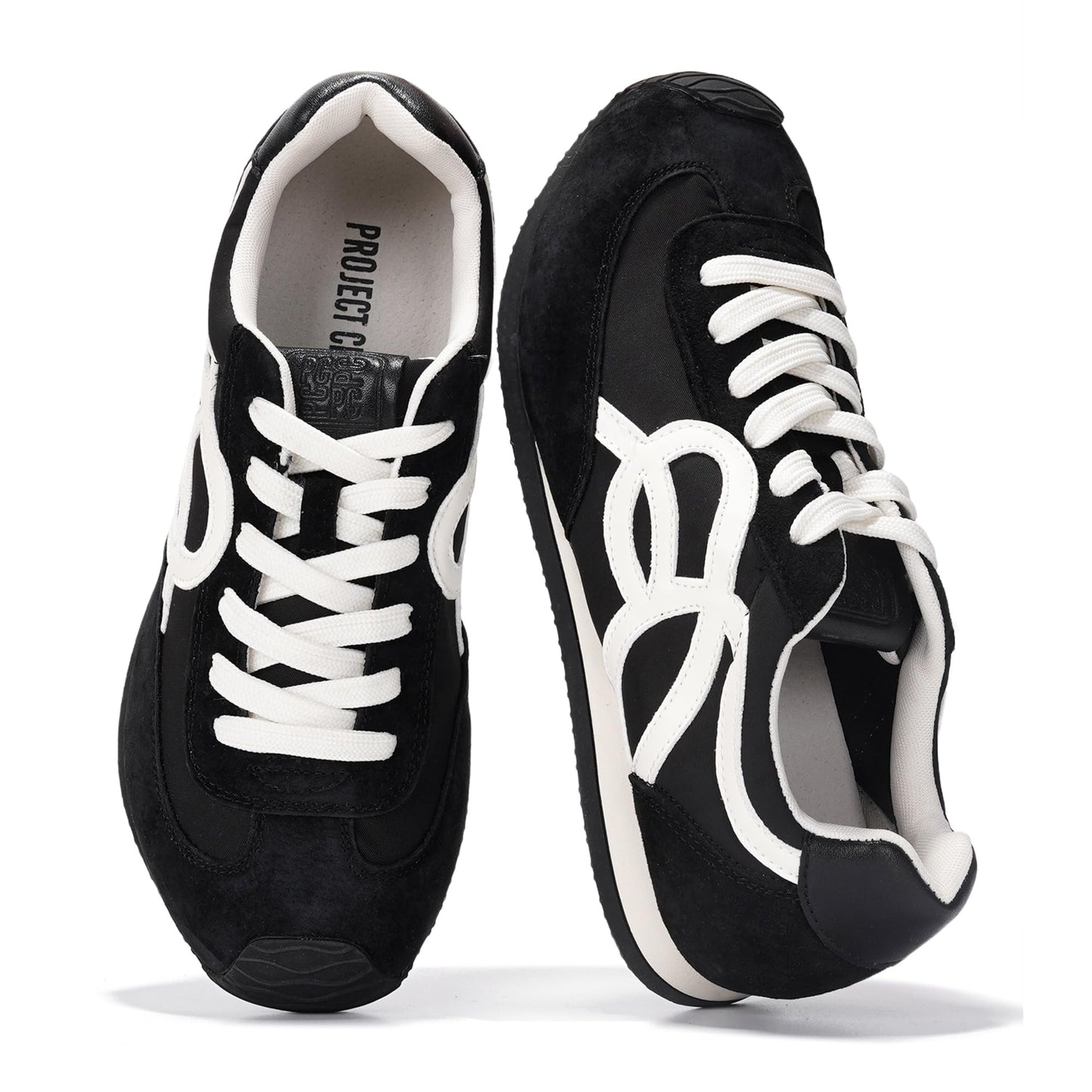 Project Cloud Womens Shoes with Leather Memory Foam Insole Trendy Sneakers for Women - Lightweight & Non-Slip Womens Sneakers Walking Shoes for Women Footwear (Lowy)