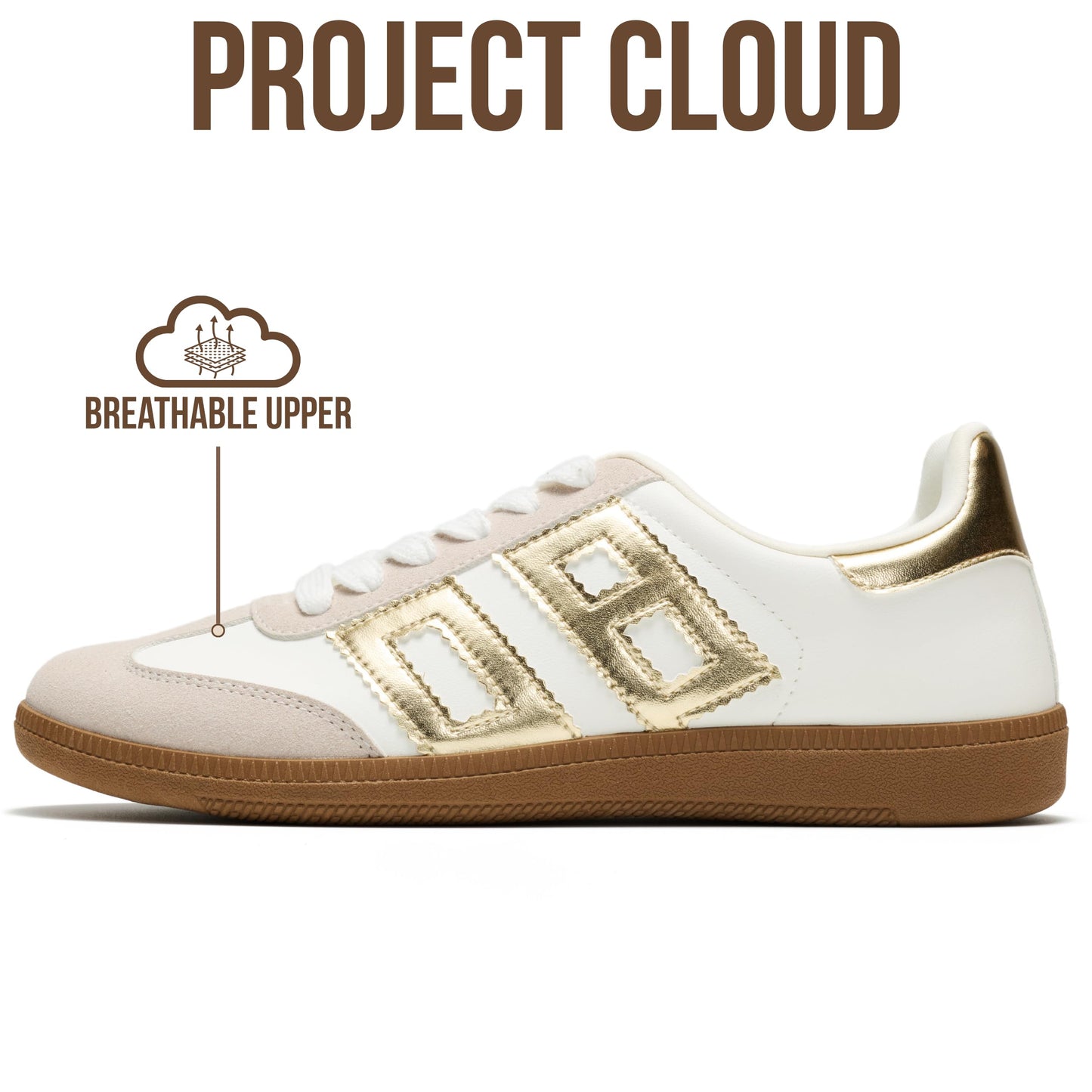 Project Cloud Sneakers for Women 2026 - Breathable Womens Shoes Memory Foam Insole Casual Sneakers Non Slip Womens Sneakers - Breathable Lightweight Walking Shoes (Brita)
