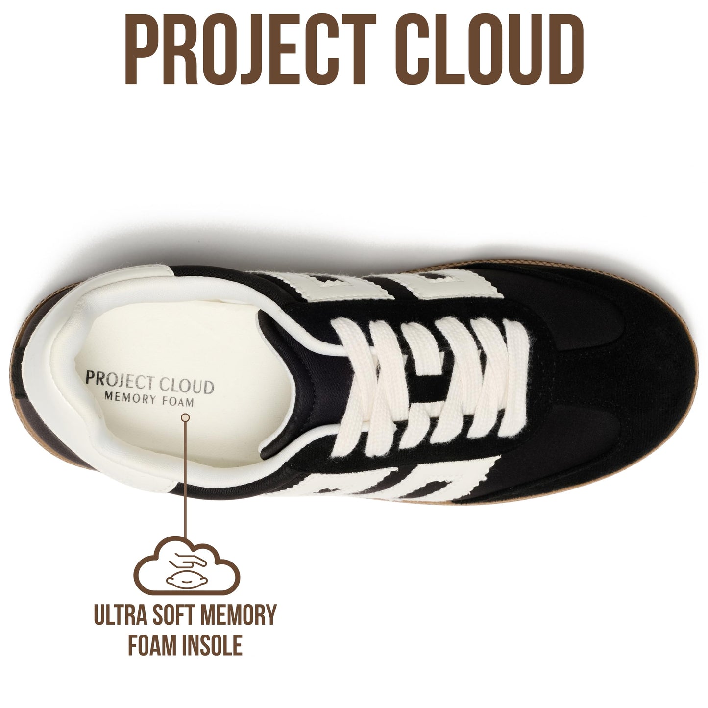 Project Cloud Sneakers for Women 2026 - Breathable Womens Shoes Memory Foam Insole Casual Sneakers Non Slip Womens Sneakers - Breathable Lightweight Walking Shoes (Brita)