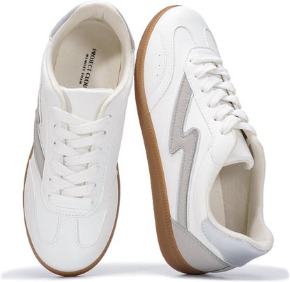 Project Cloud Fashion Sneakers for Women 2026 - Lace-Up Shoes Trendy Women Sneakers with Memory Foam Insole Women's Fashion Sneakers Non-Slip Womens Shoes (Irita)