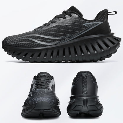 Men's Walking Running Shoes Lightweight Hollow Outsole for Shock Absorption High Rebounce Soft Insole Breathable Mesh Upper Non-Slip Sneakers for Jogging Gym Walking Athletic Workout