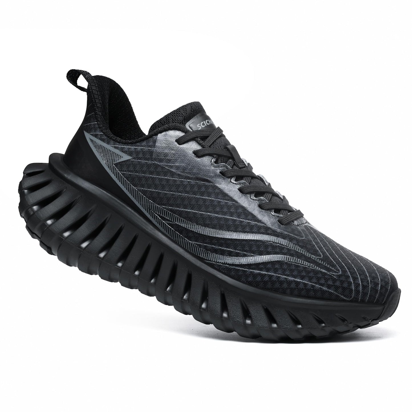 Men's Walking Running Shoes Lightweight Hollow Outsole for Shock Absorption High Rebounce Soft Insole Breathable Mesh Upper Non-Slip Sneakers for Jogging Gym Walking Athletic Workout