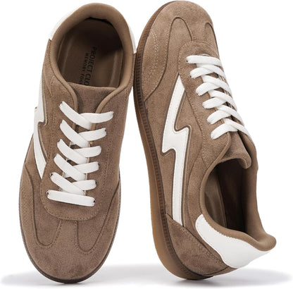 Project Cloud Fashion Sneakers for Women 2026 - Lace-Up Shoes Trendy Women Sneakers with Memory Foam Insole Women's Fashion Sneakers Non-Slip Womens Shoes (Irita)