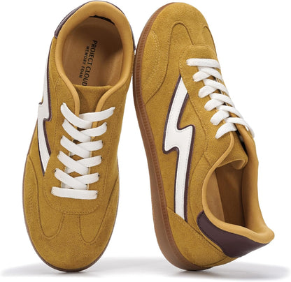 Project Cloud Fashion Sneakers for Women 2026 - Lace-Up Shoes Trendy Women Sneakers with Memory Foam Insole Women's Fashion Sneakers Non-Slip Womens Shoes (Irita)