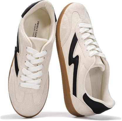 Project Cloud Fashion Sneakers for Women 2026 - Lace-Up Shoes Trendy Women Sneakers with Memory Foam Insole Women's Fashion Sneakers Non-Slip Womens Shoes (Irita)