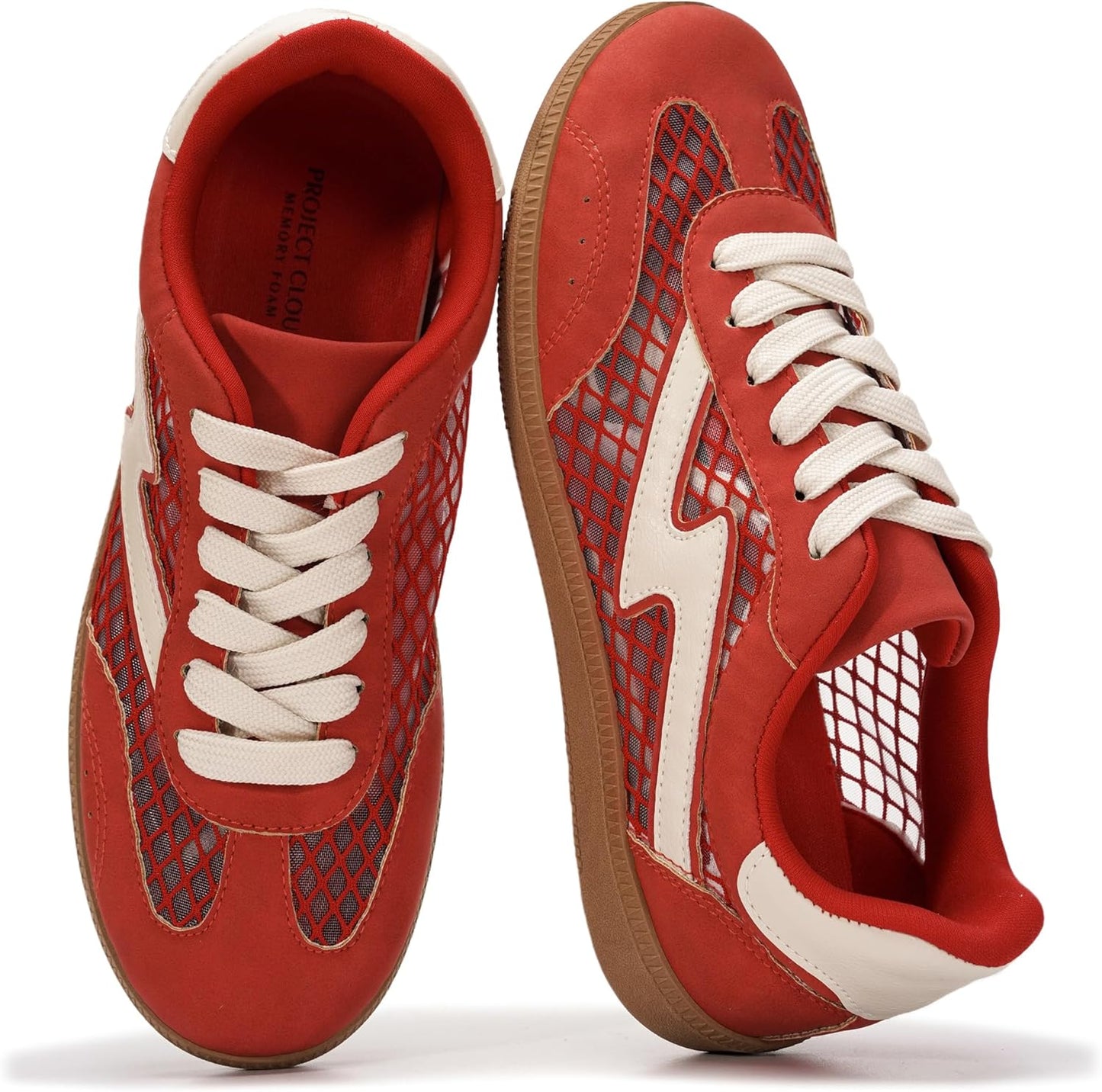 Project Cloud Fashion Sneakers for Women 2026 - Lace-Up Shoes Trendy Women Sneakers with Memory Foam Insole Women's Fashion Sneakers Non-Slip Womens Shoes (Irita)