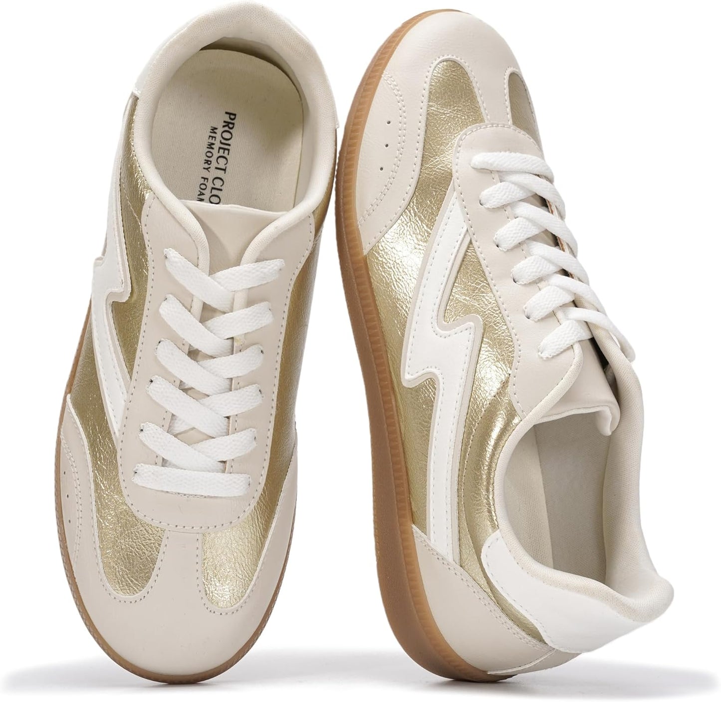 Project Cloud Fashion Sneakers for Women 2026 - Lace-Up Shoes Trendy Women Sneakers with Memory Foam Insole Women's Fashion Sneakers Non-Slip Womens Shoes (Irita)