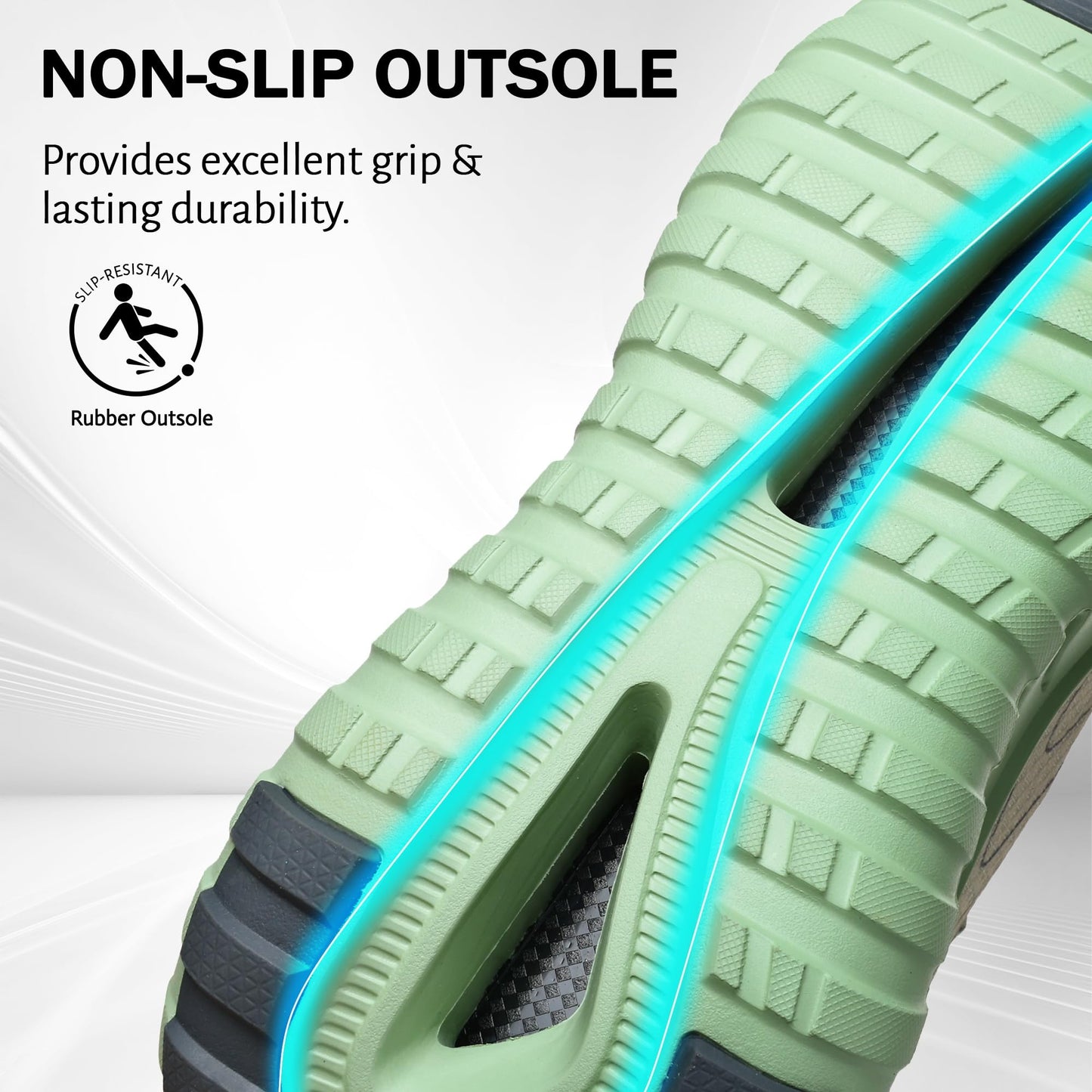 Men's Walking Running Shoes Lightweight Hollow Outsole for Shock Absorption High Rebounce Soft Insole Breathable Mesh Upper Non-Slip Sneakers for Jogging Gym Walking Athletic Workout