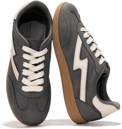 Project Cloud Fashion Sneakers for Women 2026 - Lace-Up Shoes Trendy Women Sneakers with Memory Foam Insole Women's Fashion Sneakers Non-Slip Womens Shoes (Irita)