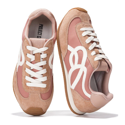 Project Cloud Womens Shoes with Leather Memory Foam Insole Trendy Sneakers for Women - Lightweight & Non-Slip Womens Sneakers Walking Shoes for Women Footwear (Lowy)