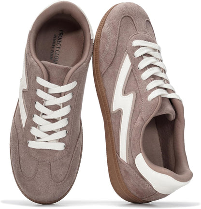 Project Cloud Fashion Sneakers for Women 2026 - Lace-Up Shoes Trendy Women Sneakers with Memory Foam Insole Women's Fashion Sneakers Non-Slip Womens Shoes (Irita)